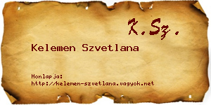 Kelemen Szvetlana névjegykártya